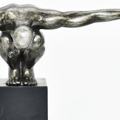 4" Pewter Resin Man Tabletop Sculpture HomeRoots