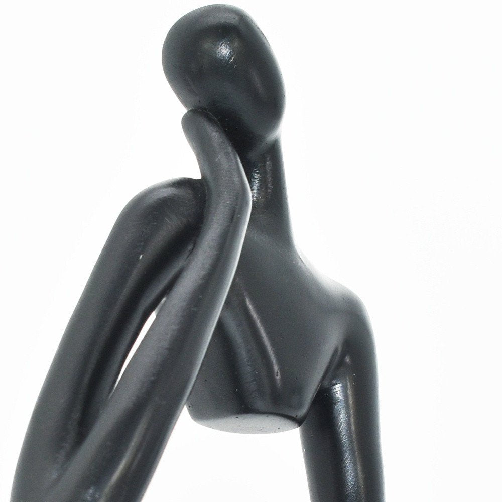 6" Black Resin Man Tabletop Sculpture HomeRoots