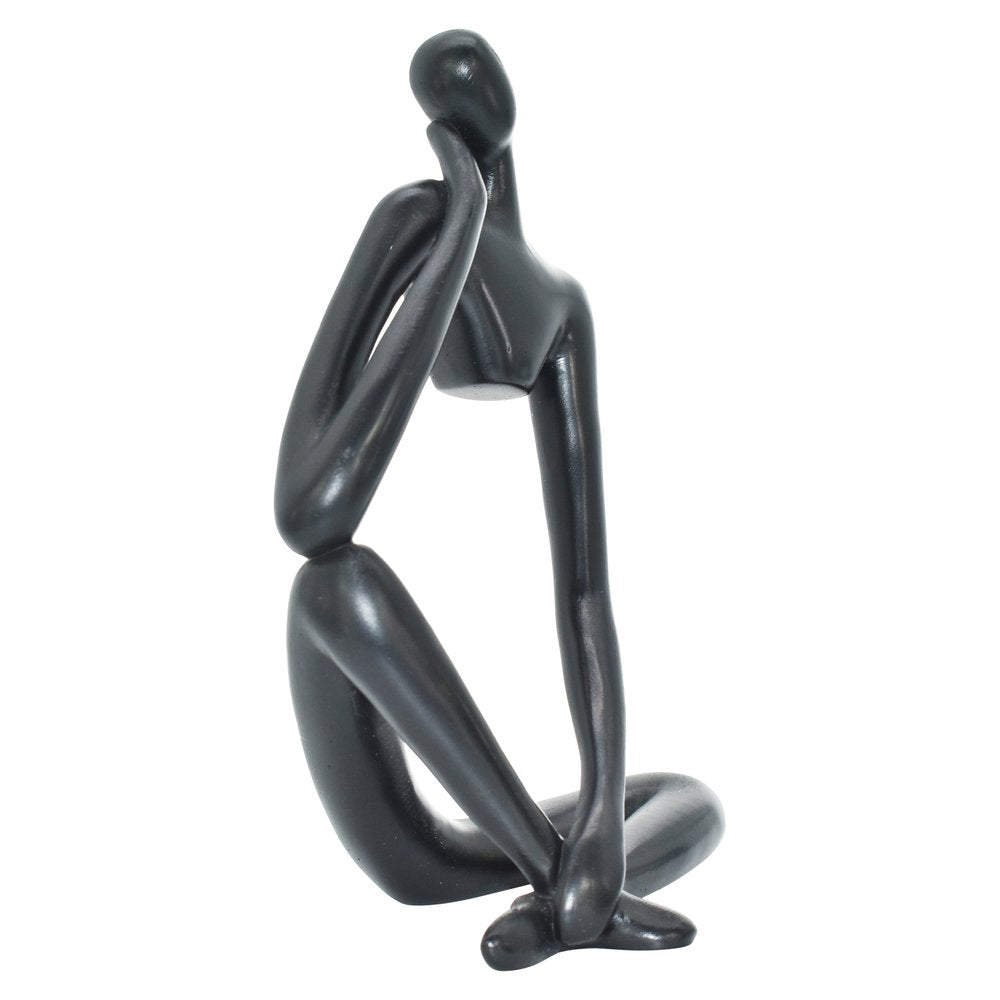 6" Black Resin Man Tabletop Sculpture HomeRoots