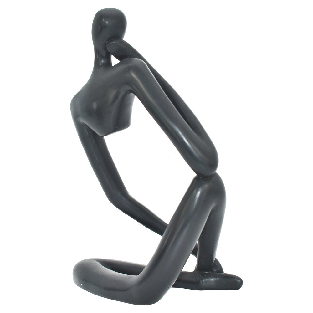 6" Black Resin Man Tabletop Sculpture HomeRoots