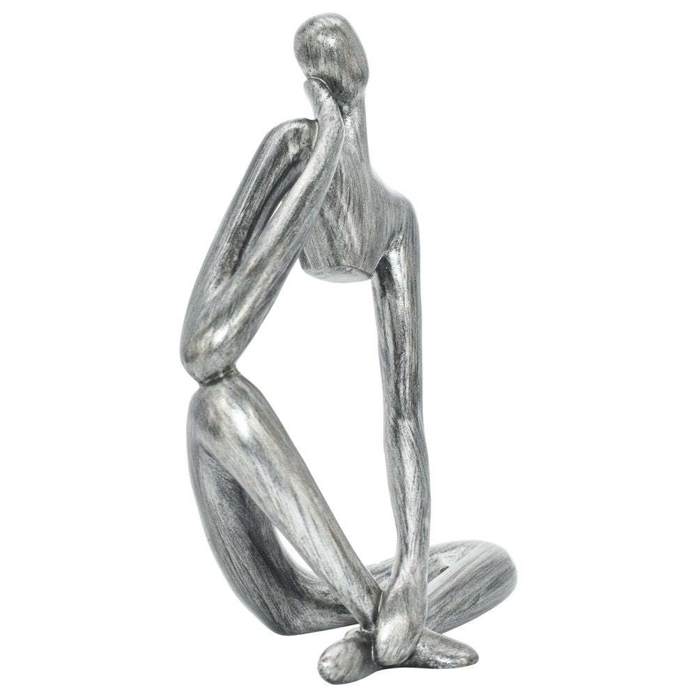 6" Pewter Resin Man Tabletop Sculpture HomeRoots