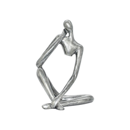 6" Pewter Resin Man Tabletop Sculpture HomeRoots