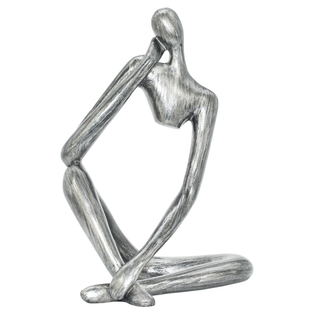6" Pewter Resin Man Tabletop Sculpture HomeRoots