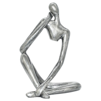 6" Pewter Resin Man Tabletop Sculpture HomeRoots