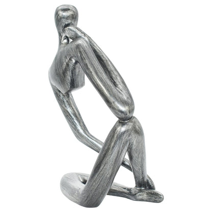 6" Pewter Resin Man Tabletop Sculpture HomeRoots