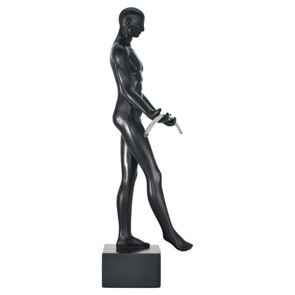 8" Black Resin Man Tabletop Sculpture HomeRoots