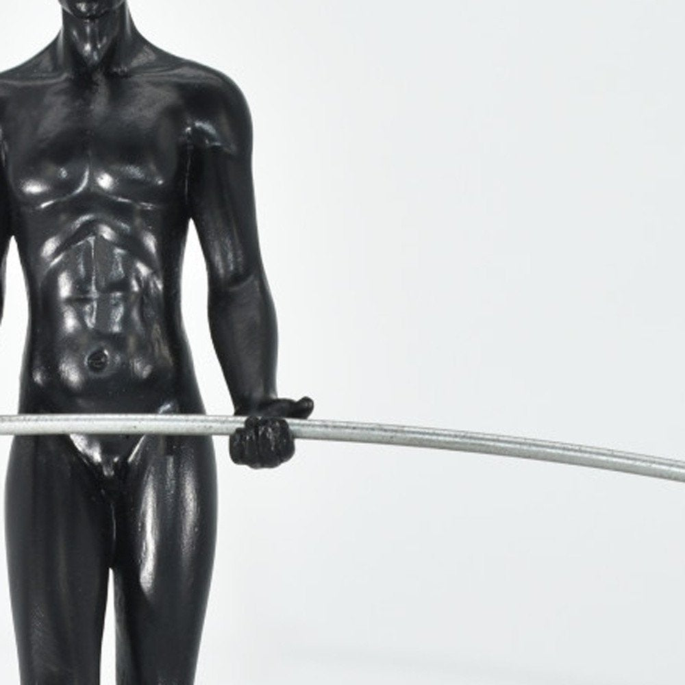8" Black Resin Man Tabletop Sculpture HomeRoots