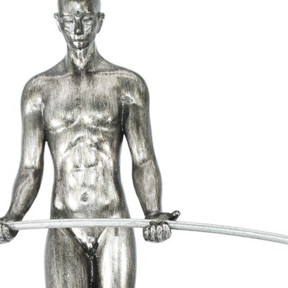 8" Pewter Resin Man Tabletop Sculpture HomeRoots