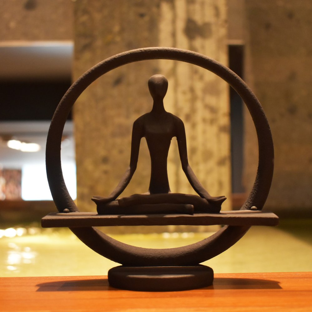8" Black Resin Tabletop Sculpture HomeRoots