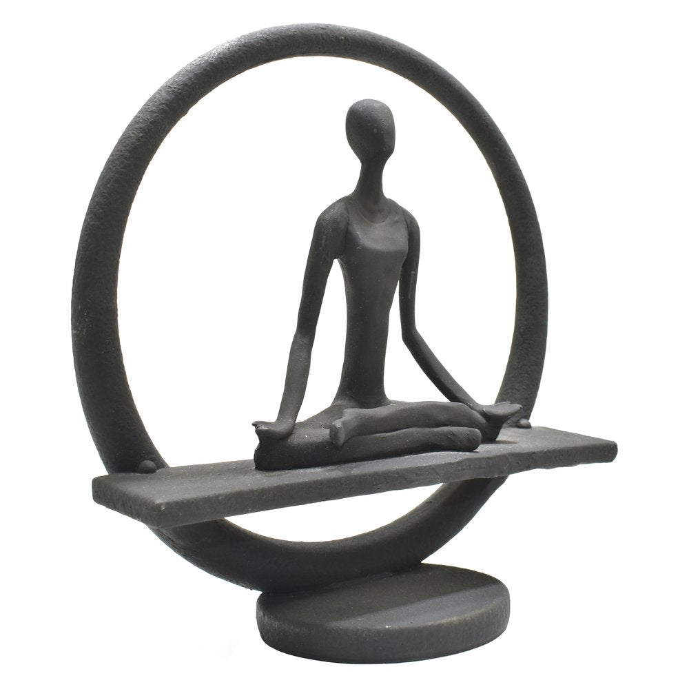 8" Black Resin Tabletop Sculpture HomeRoots