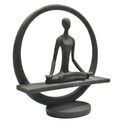 8" Black Resin Tabletop Sculpture HomeRoots
