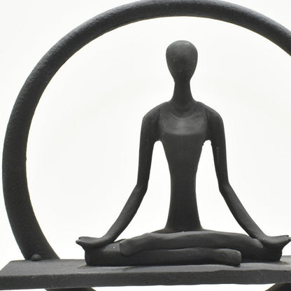 8" Black Resin Tabletop Sculpture HomeRoots