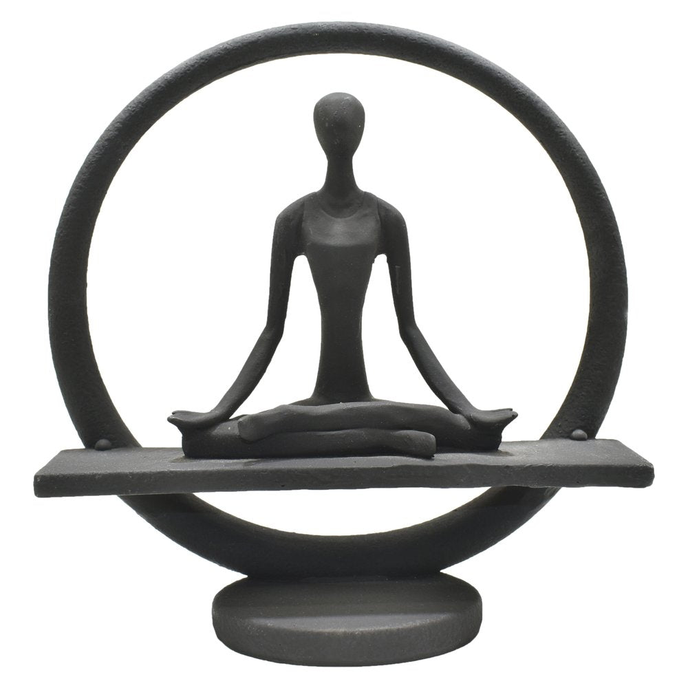 8" Black Resin Tabletop Sculpture HomeRoots