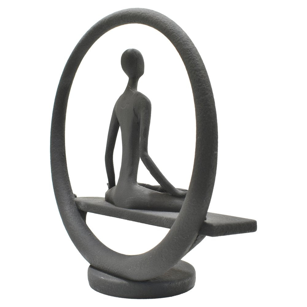 8" Black Resin Tabletop Sculpture HomeRoots