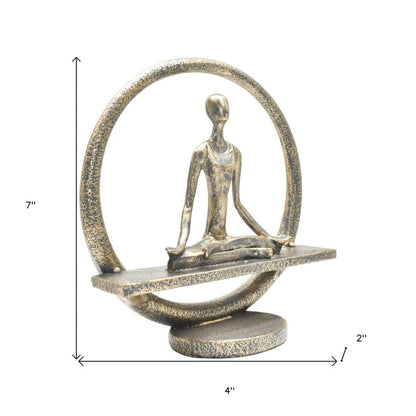 7" Pewter Resin Tabletop Sculpture HomeRoots