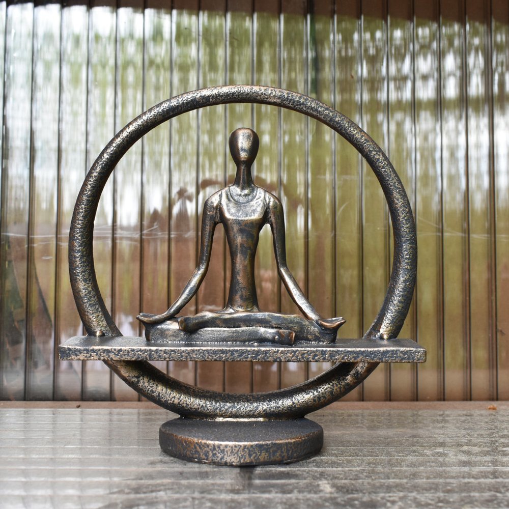 7" Pewter Resin Tabletop Sculpture HomeRoots