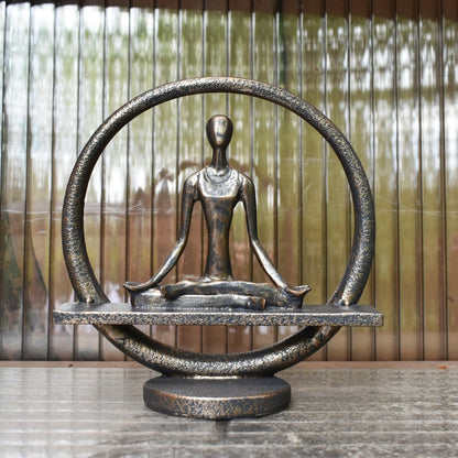 7" Pewter Resin Tabletop Sculpture HomeRoots