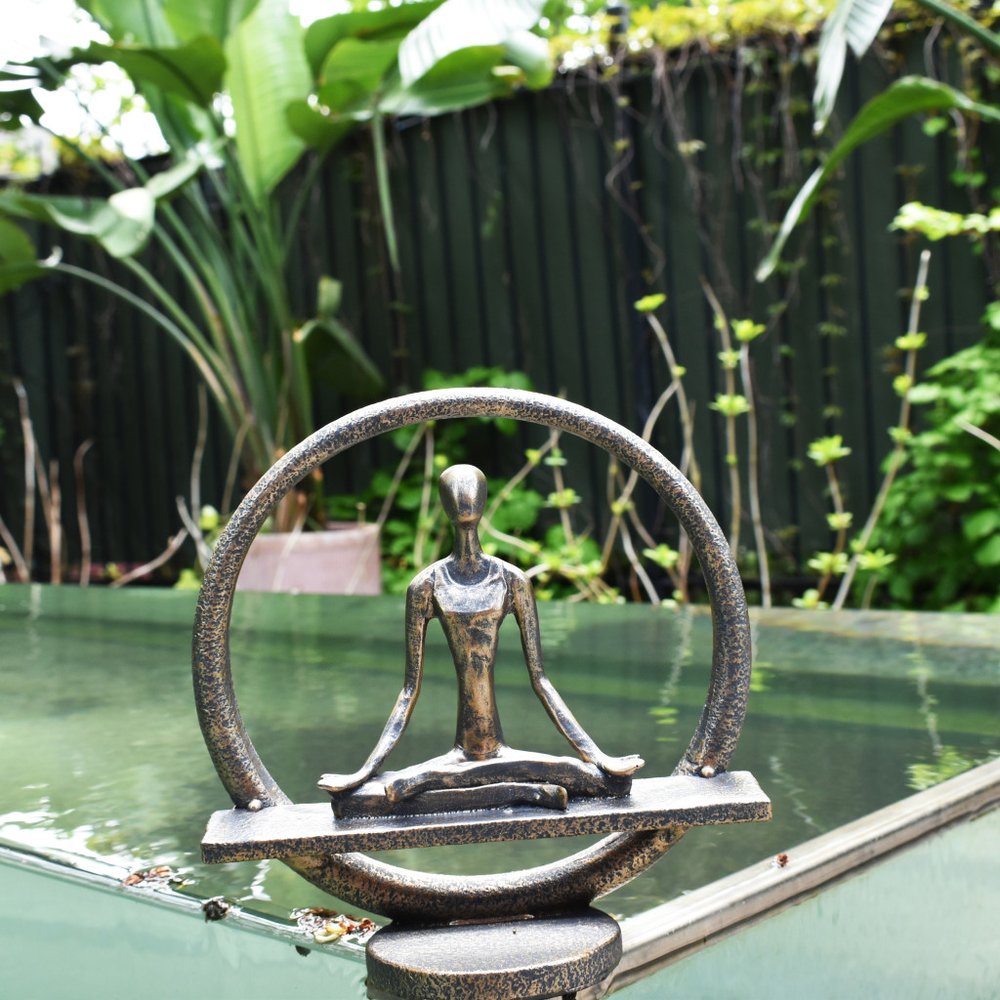 7" Pewter Resin Tabletop Sculpture HomeRoots
