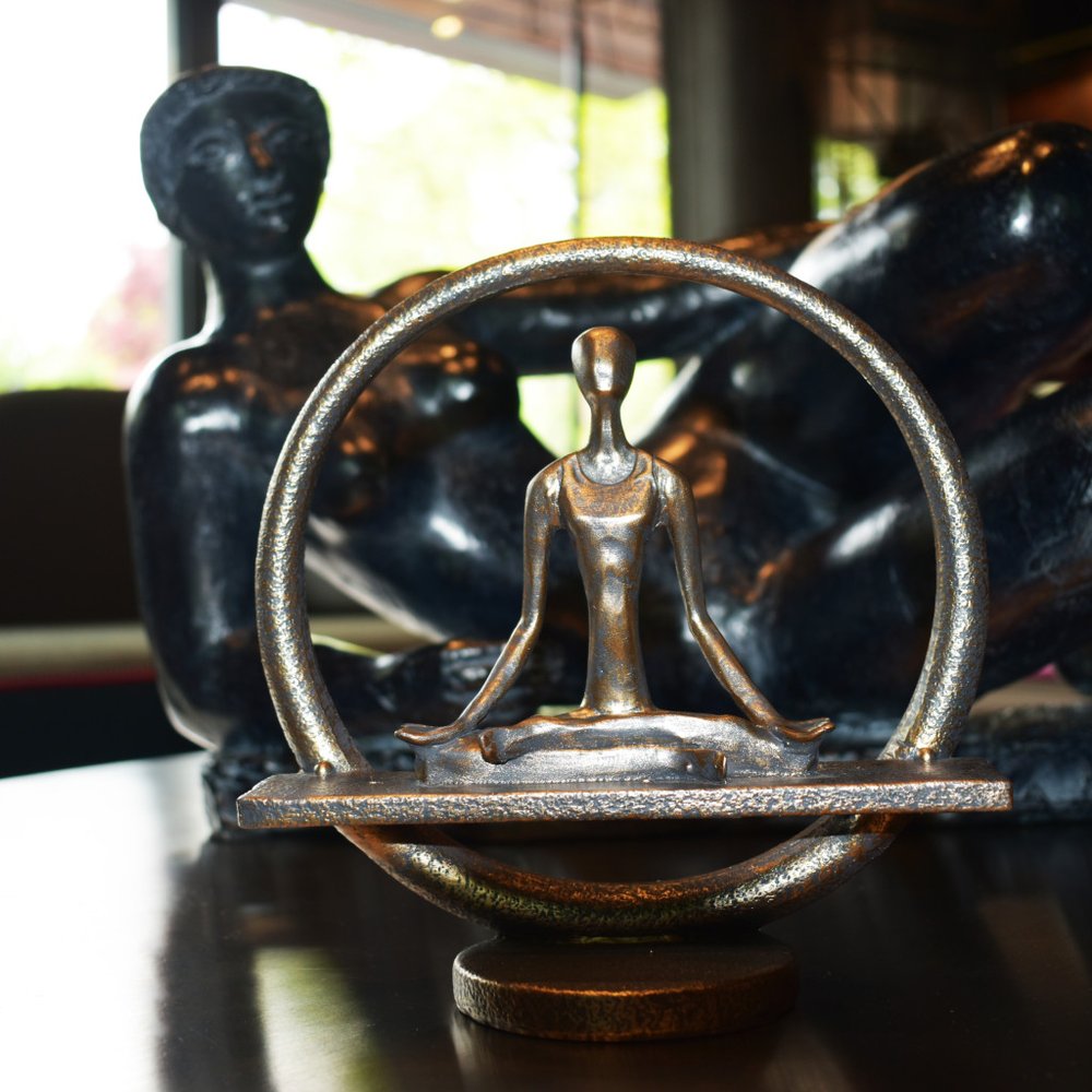 7" Pewter Resin Tabletop Sculpture HomeRoots