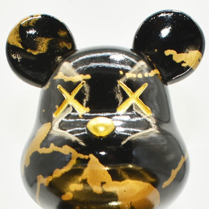 8" Black And Gold Resin Tabletop Sculpture HomeRoots