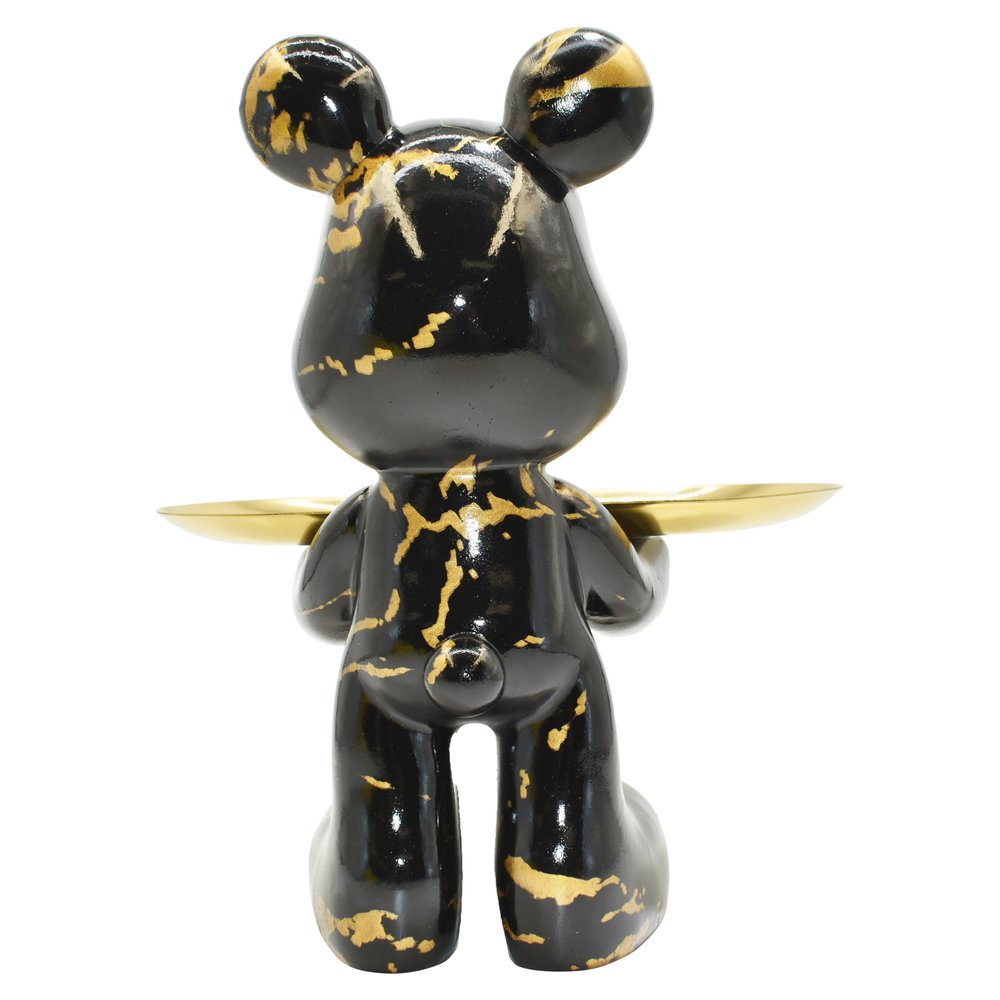 8" Black And Gold Resin Tabletop Sculpture HomeRoots
