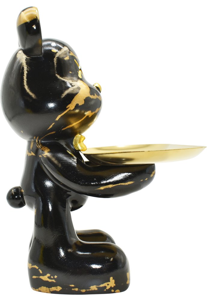 8" Black And Gold Resin Tabletop Sculpture HomeRoots