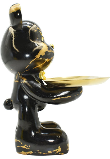 8" Black And Gold Resin Tabletop Sculpture HomeRoots