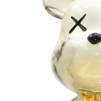 8" Off White And Gold Resin Tabletop Sculpture HomeRoots
