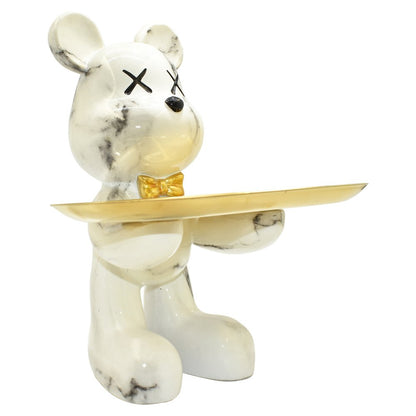 8" Off White And Gold Resin Tabletop Sculpture HomeRoots