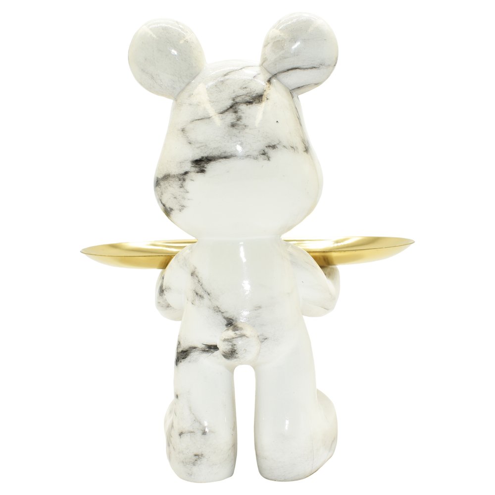 8" Off White And Gold Resin Tabletop Sculpture HomeRoots