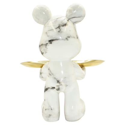 8" Off White And Gold Resin Tabletop Sculpture HomeRoots