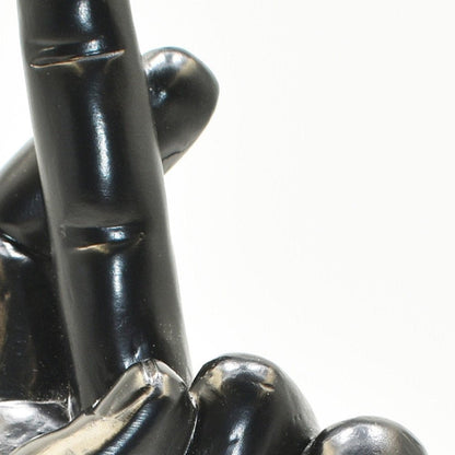 6" Black Resin Hand Tabletop Sculpture HomeRoots