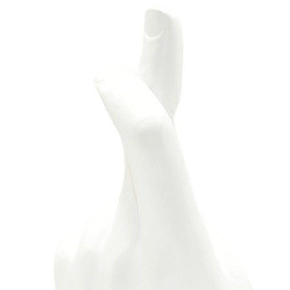 6" White Resin Hand Tabletop Sculpture HomeRoots