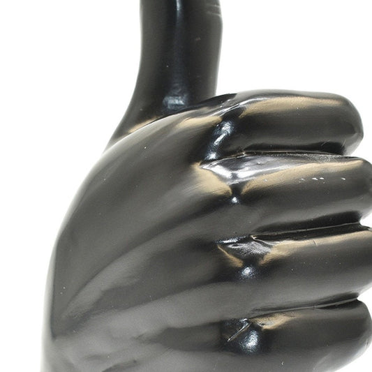 Set of Three Black Resin Hand Tabletop Sculpture HomeRoots