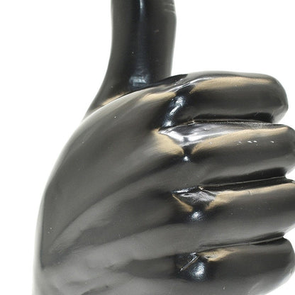 Set of Three Black Resin Hand Tabletop Sculpture HomeRoots