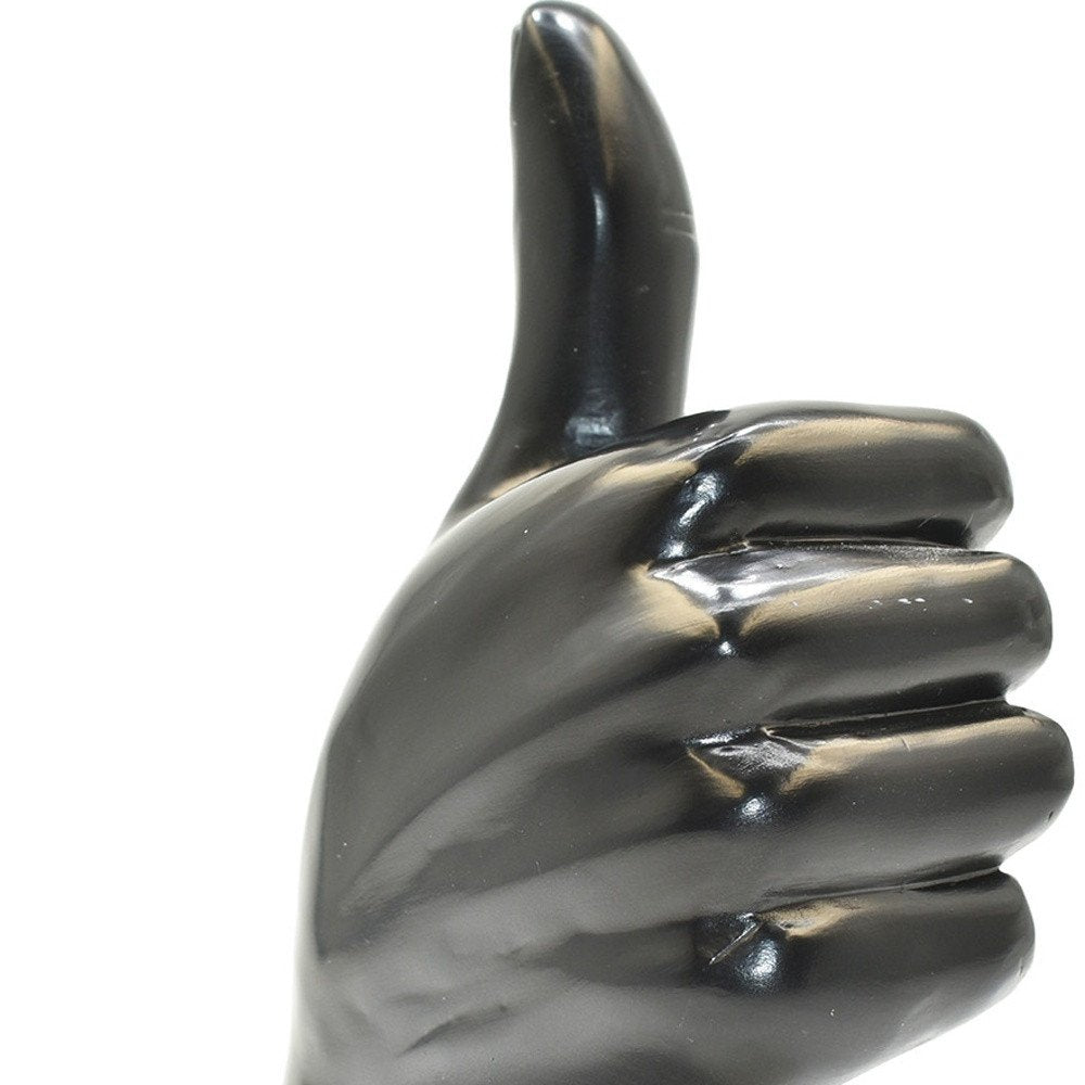 Set of Three Black Resin Hand Tabletop Sculpture HomeRoots