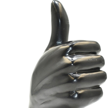 Set of Three Black Resin Hand Tabletop Sculpture HomeRoots