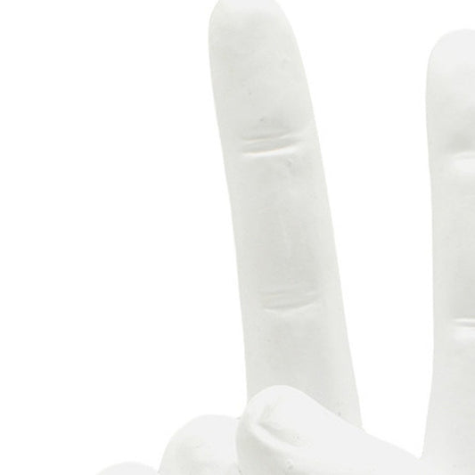 Set of Three White Resin Hand Tabletop Sculpture HomeRoots