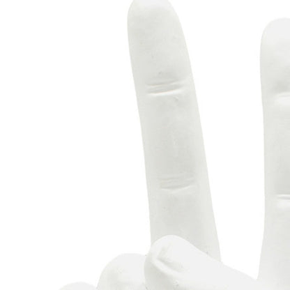 Set of Three White Resin Hand Tabletop Sculpture HomeRoots