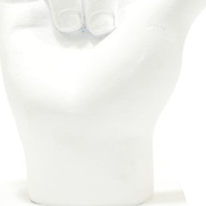 6" White Resin Hand Tabletop Sculpture HomeRoots