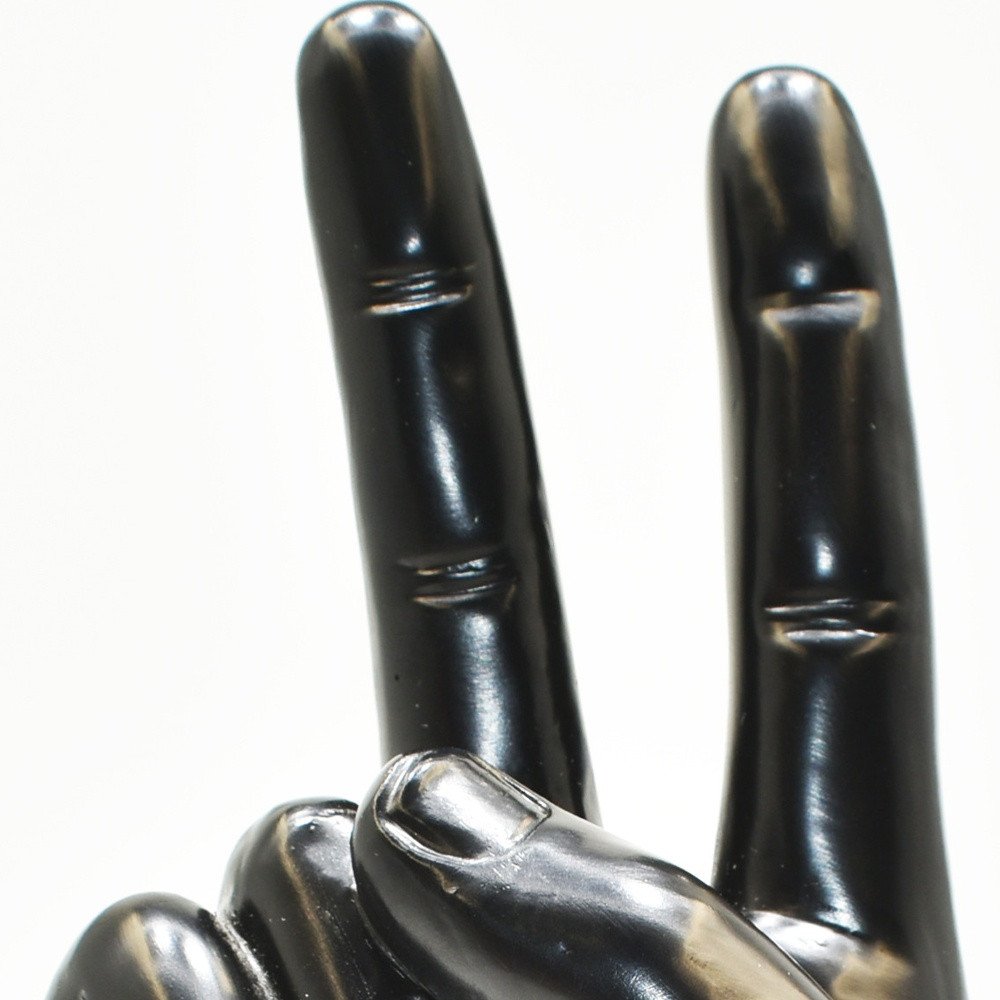 6" Black Resin Hand Tabletop Sculpture HomeRoots