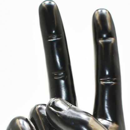 6" Black Resin Hand Tabletop Sculpture HomeRoots