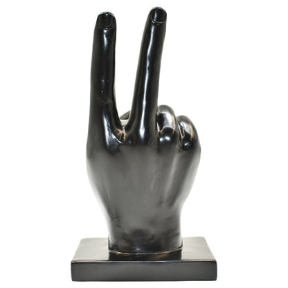 6" Black Resin Hand Tabletop Sculpture HomeRoots