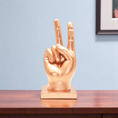 6" Bronze Resin Hand Tabletop Sculpture HomeRoots