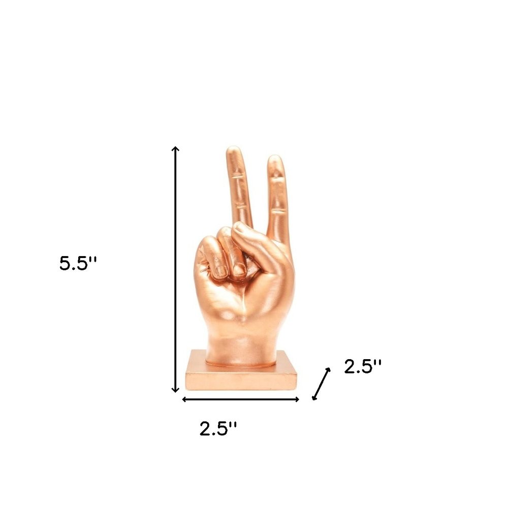 6" Bronze Resin Hand Tabletop Sculpture HomeRoots