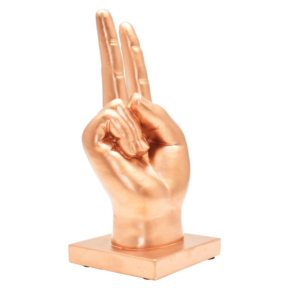 6" Bronze Resin Hand Tabletop Sculpture HomeRoots