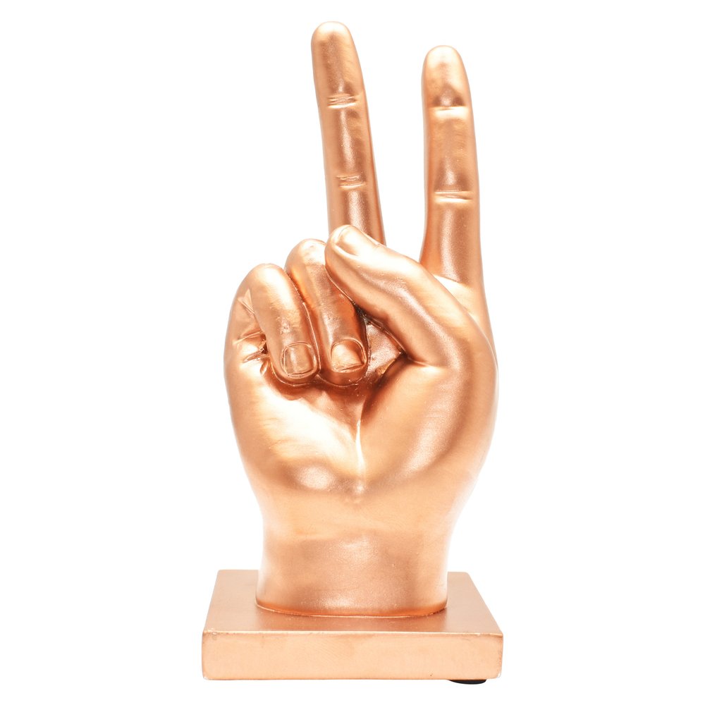 6" Bronze Resin Hand Tabletop Sculpture HomeRoots