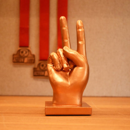 6" Bronze Resin Hand Tabletop Sculpture HomeRoots