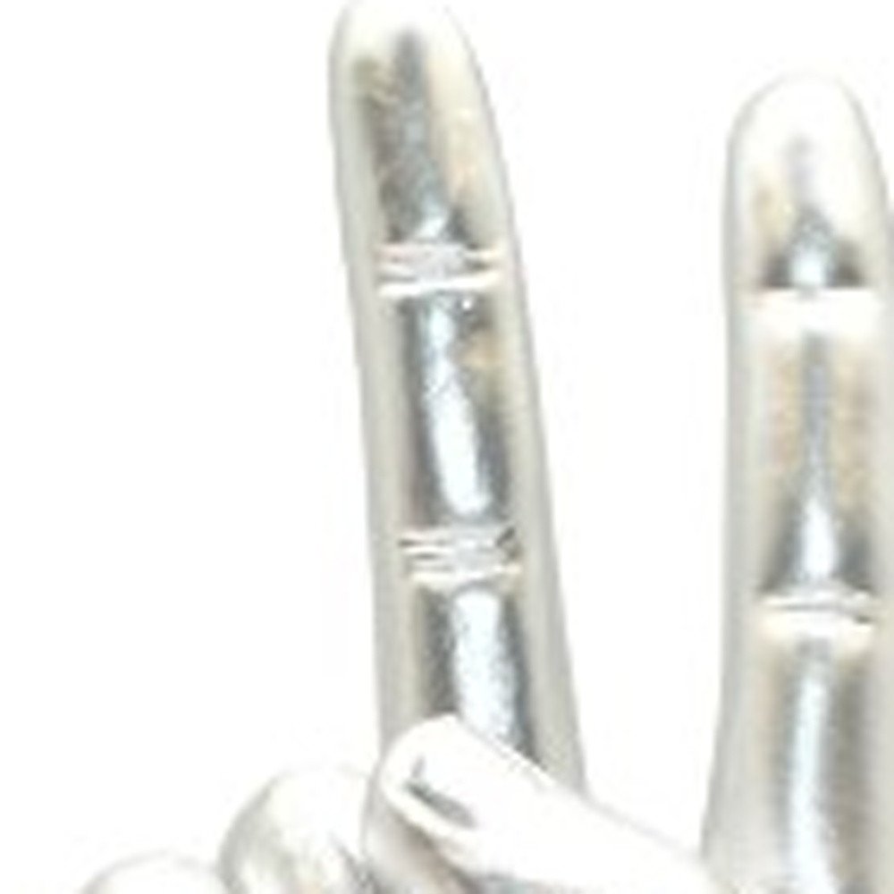 6" Silver Resin Hand Tabletop Sculpture HomeRoots