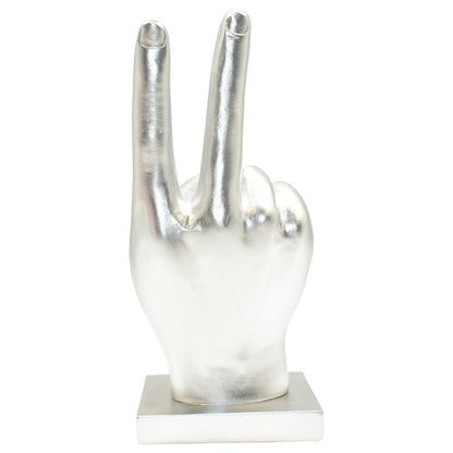 6" Silver Resin Hand Tabletop Sculpture HomeRoots